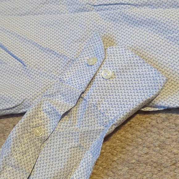 Mens Simon carter button down dress shirt size 15 neck slim fit - Picture 4 of 5